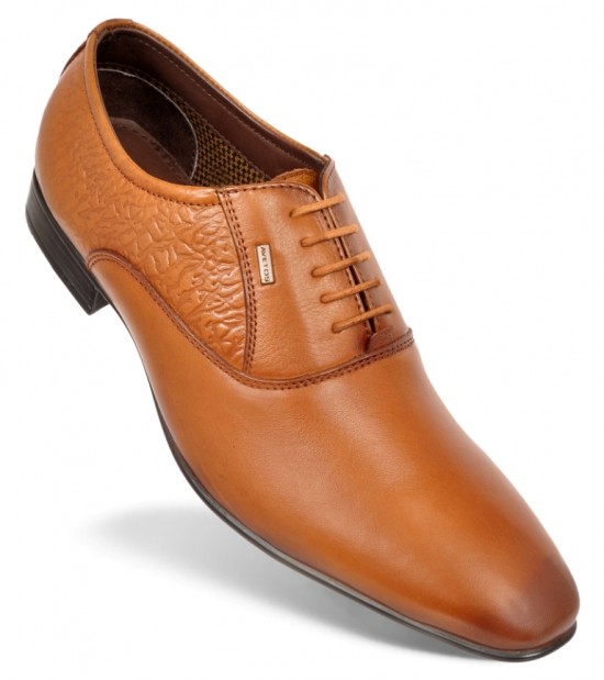 Avetos Tan Lace Up  Leather Shoes For Men AV 5120