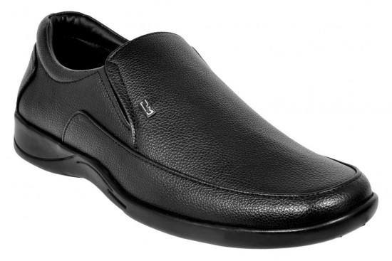 Black Semi-Casual Shoes For Men DM 1001-DelMuro