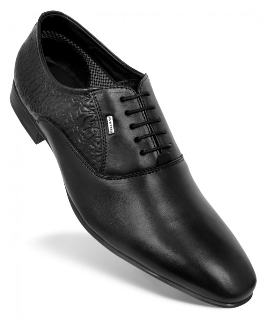 Avetos Black Lace Up  Leather Shoes For Men AV 5120