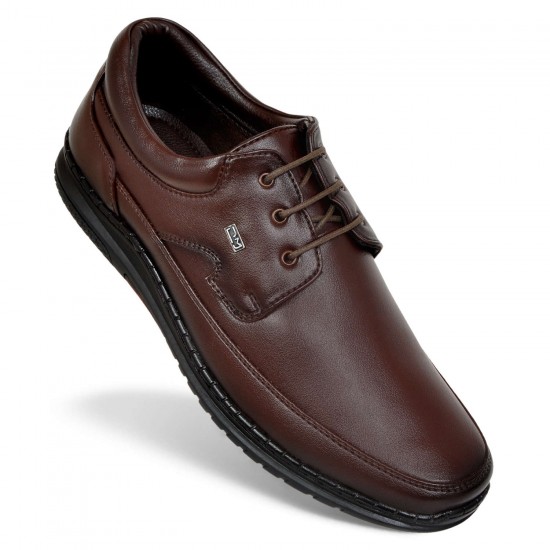 Brown Flexible Shoes For Men DM 1037-DelMuro