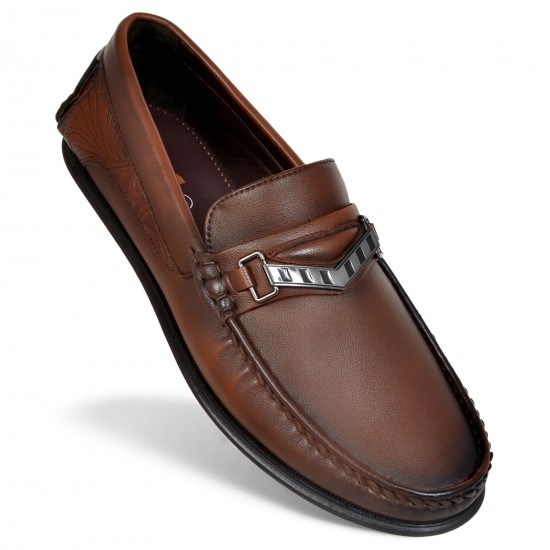 Stylish Brown Light Weight Casual Loafers DM 1045 -DelMuro
