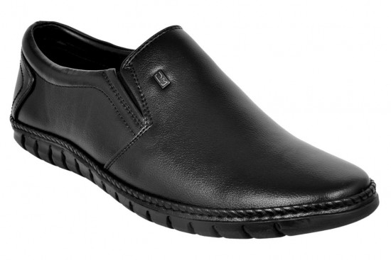 Black Slip On Shoes For Men DM 1014-DelMuro