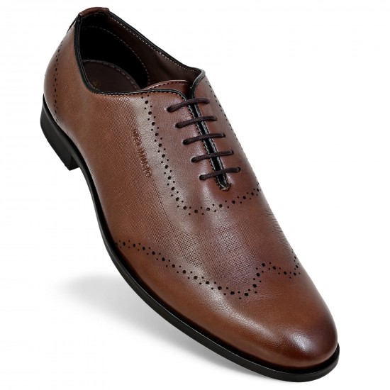 Brown Brogue Oxford Shoes DM 1057 -DelMuro