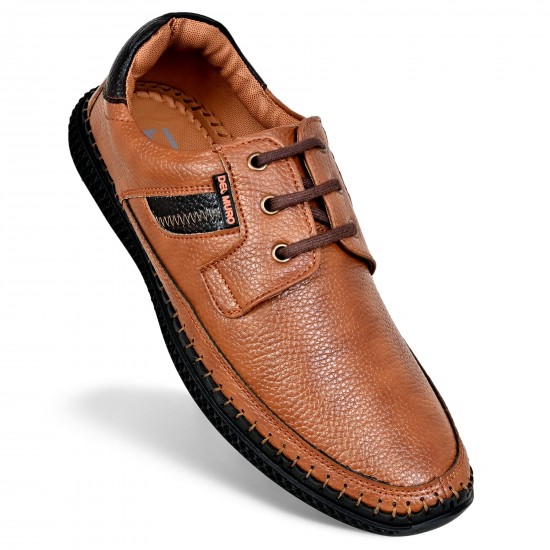 Tan Casual Shoes For Men DM 1063 -DelMuro
