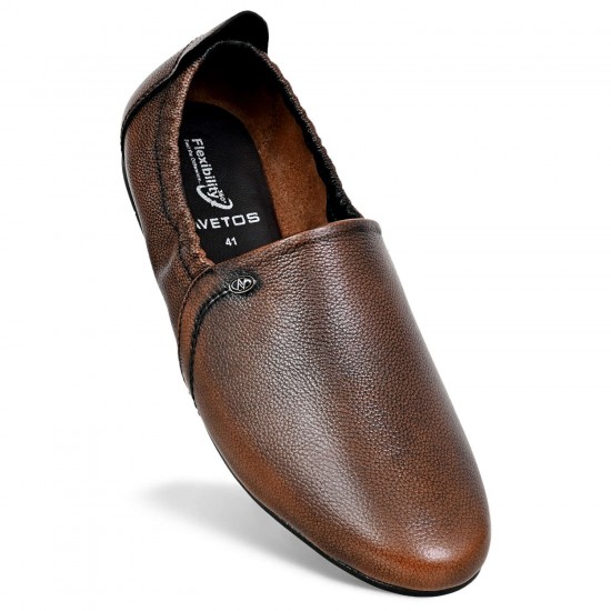 Brown Leather Casual Shoes For Men AV 5180-Avetos