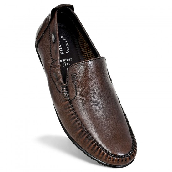 Brown Leather Loafers For Men AV 5179-Avetos