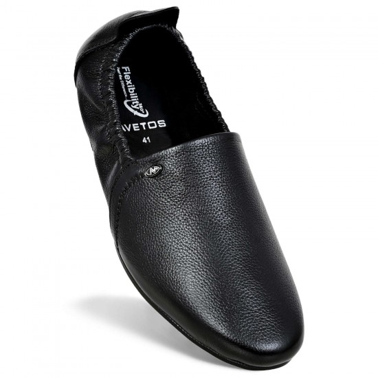 Black Leather Loafers For Men AV 5180-Avetos