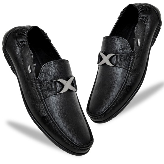 Black Casual Loafers For Men AV 5126-Avetos